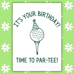 Golf Birthday Card – Par Tee Birthday Card