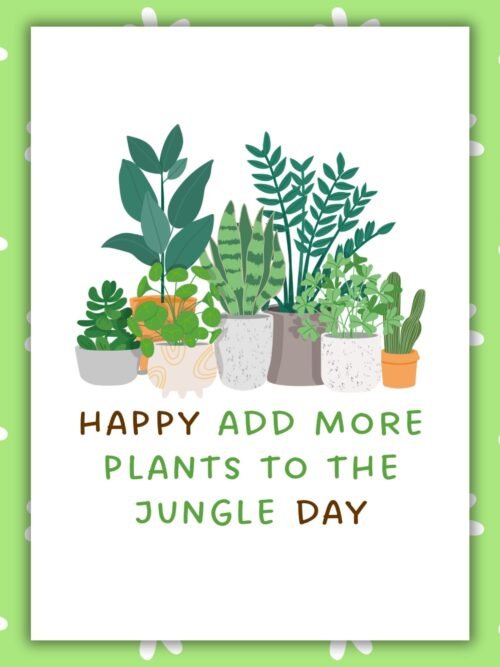 Plant Lover Birthday Card – Add More Plants