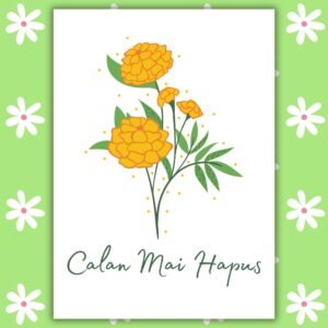 Calan Mai Hapus Card - Marigold Design
