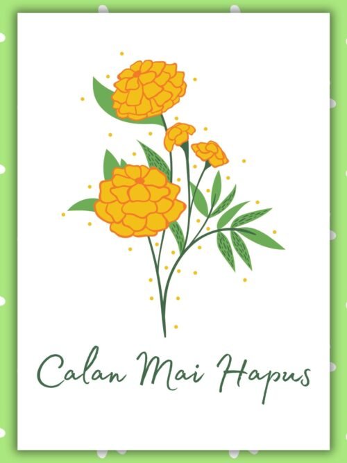 Calan Mai Hapus Marigold Calan Mai Hapus Card - Marigold Design