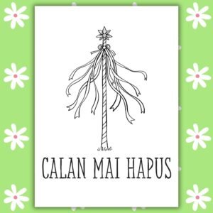 Calan Mai Hapus Card - Maypole Design
