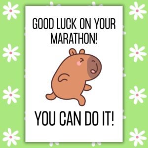 Marathon Good Luck Card - Capybara