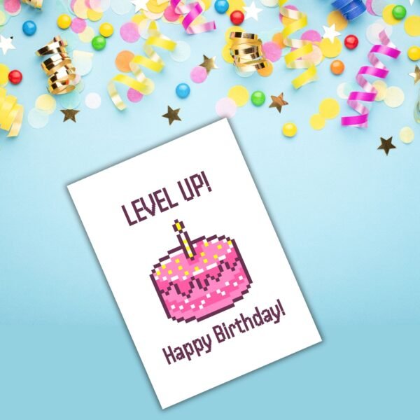 Level Up - Gamer Birthday Card