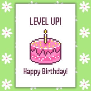 Level Up - Gamer Birthday Card