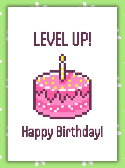 Level Up - Gamer Birthday Card