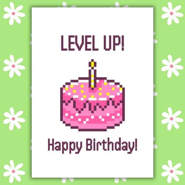 Level Up - Gamer Birthday Card