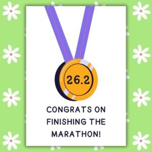 Marathon Congratulations Card - 26.3 Medal Card
