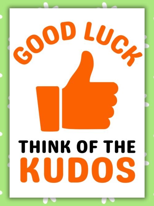 Marathon Kudos Card Funny Marathon Good Luck Card - Think Of The Kudos