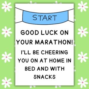 Funny Marathon Good Luck Card