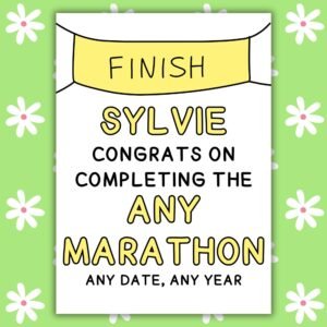 Personalised Marathon Congratulations Card