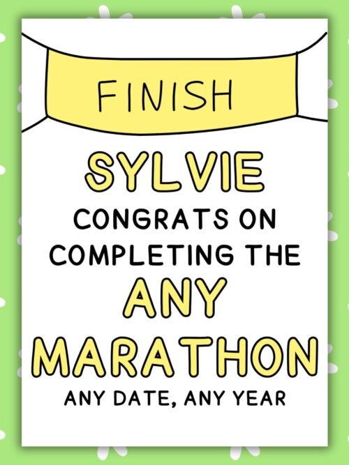 Personalised Congrats Marathon Card Personalised Marathon Congratulations Card
