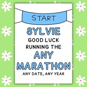 Personalised Marathon Good Luck Card