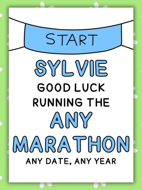 Personalised Marathon Card Personalised Marathon Good Luck Card