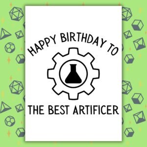 Artificer Birthday Card | D&D & Baldur’s Gate Fantasy Gamer Card