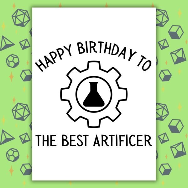 Artificer Birthday Card | D&D & Baldur’s Gate Fantasy Gamer Card