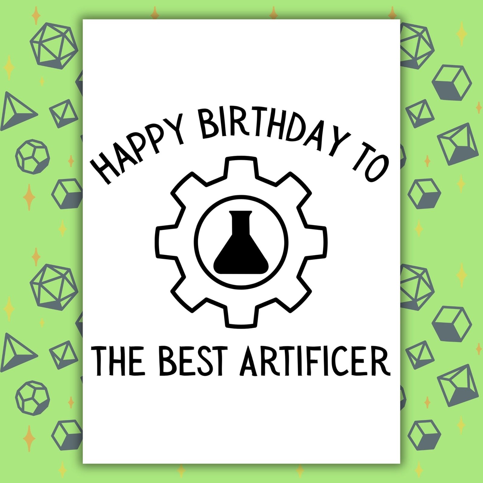 Artificer Birthday Card | D&D & Baldur’s Gate Fantasy Gamer Card