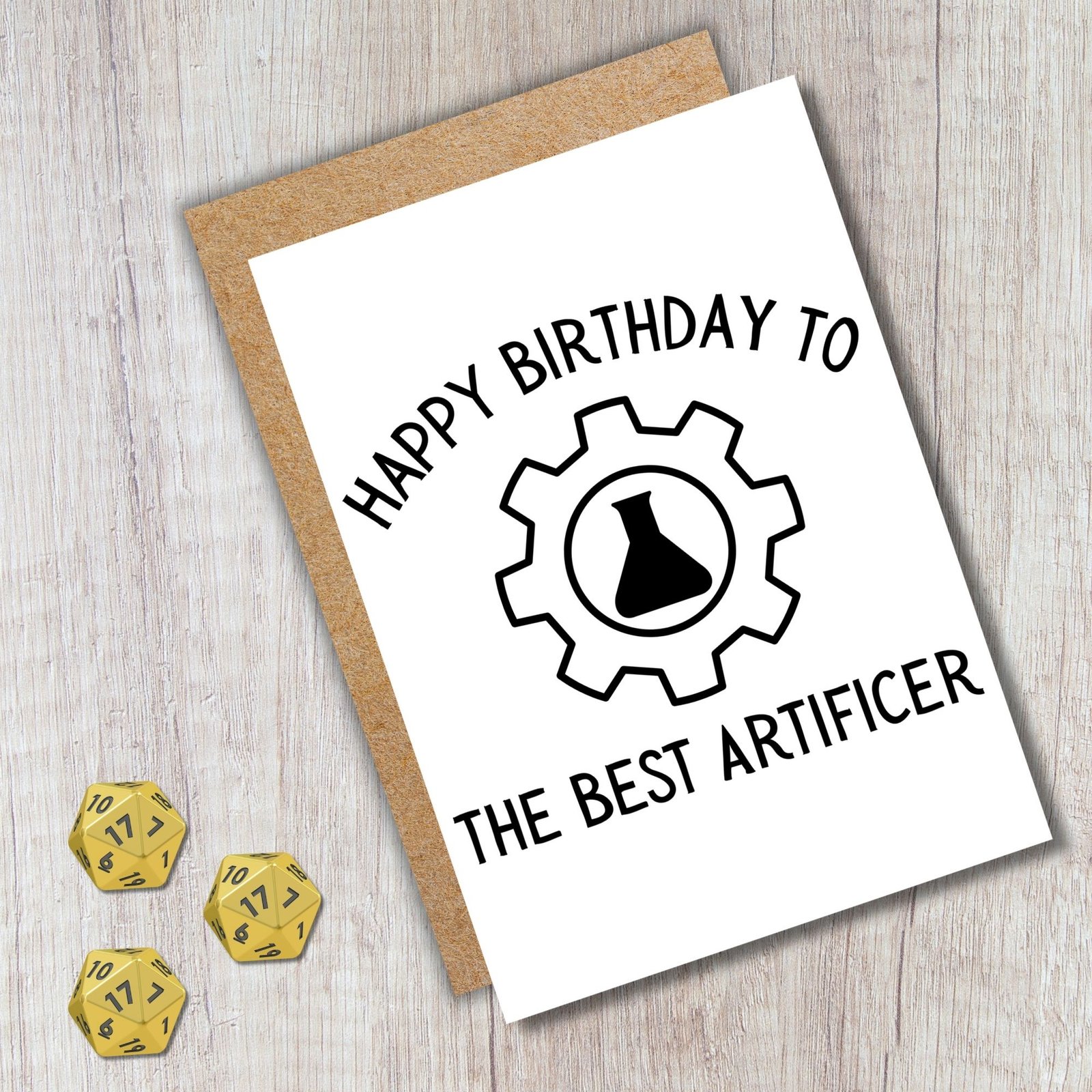Artificer Birthday Card | D&D & Baldur’s Gate Fantasy Gamer Card - Image 4