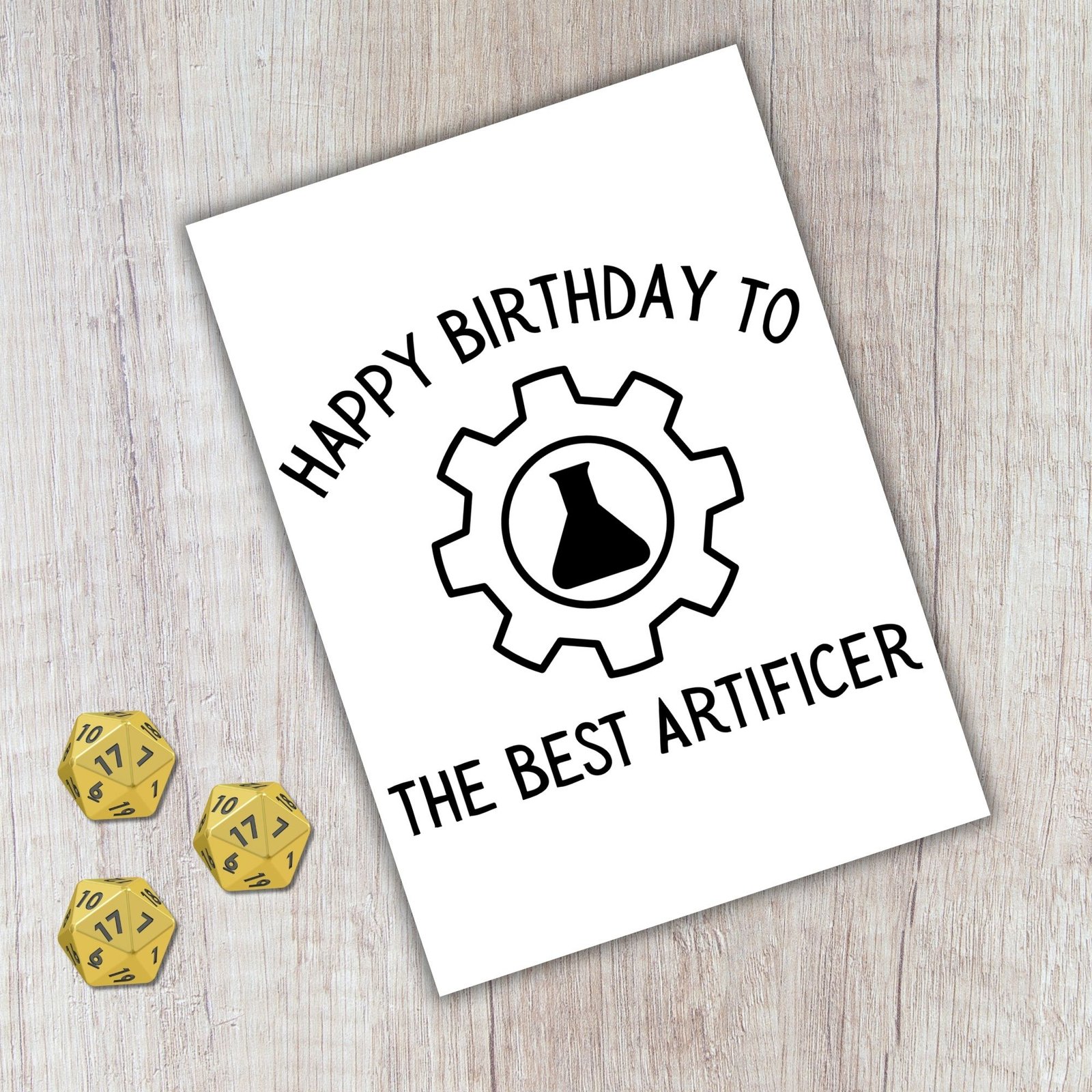 Artificer Birthday Card | D&D & Baldur’s Gate Fantasy Gamer Card - Image 2