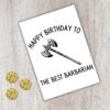 DND Best Barbarian Card (1) Barbarian Birthday Card | D&D & Baldur’s Gate Fantasy Gamer Card