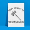 DND Best Barbarian Card (2) Barbarian Birthday Card | D&D & Baldur’s Gate Fantasy Gamer Card