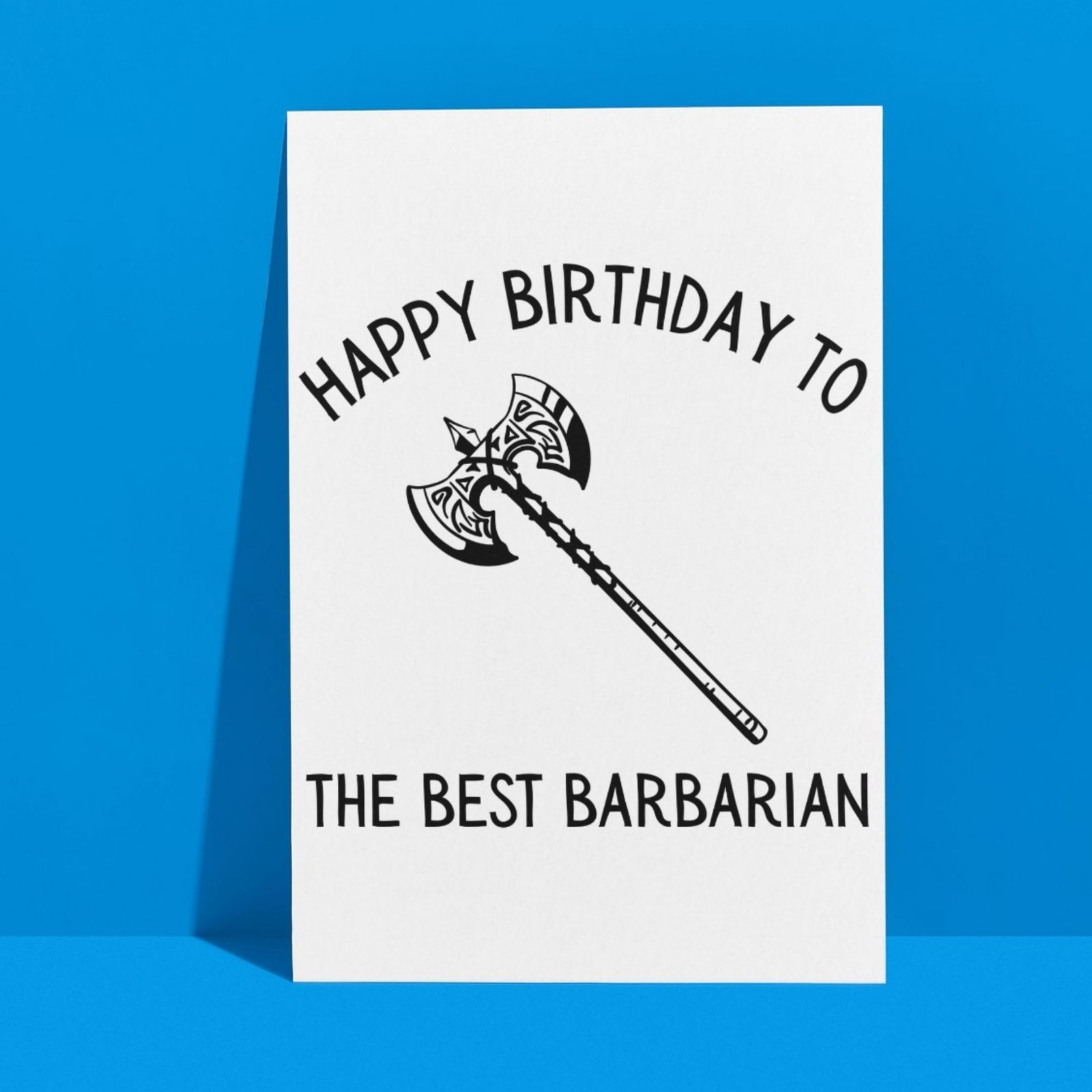 Barbarian Birthday Card | D&D & Baldur’s Gate Fantasy Gamer Card - Image 3