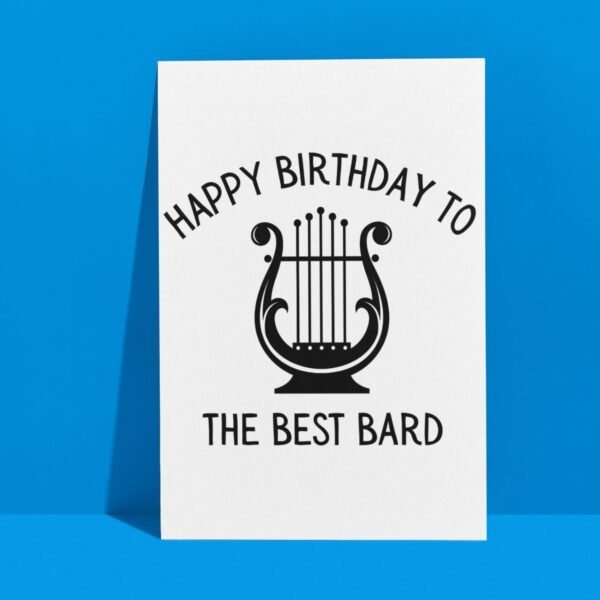 Bard Birthday Card | D&D & Baldur’s Gate Fantasy Gamer Card