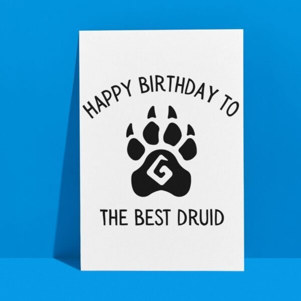 Druid Birthday Card | D&D & Baldur’s Gate Fantasy Gamer Card
