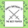 Fighter Birthday Card | D&D & Baldur’s Gate Fantasy Gamer Card