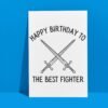 Fighter Birthday Card | D&D & Baldur’s Gate Fantasy Gamer Card