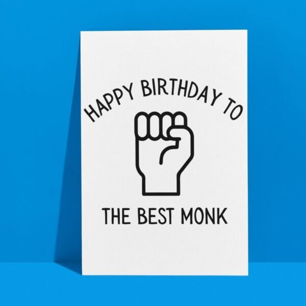 Monk Birthday Card | D&D & Baldur’s Gate Fantasy Gamer Card