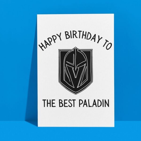 DND Best Paladin Card (2) Paladin Birthday Card | D&D & Baldur’s Gate Fantasy Gamer Card