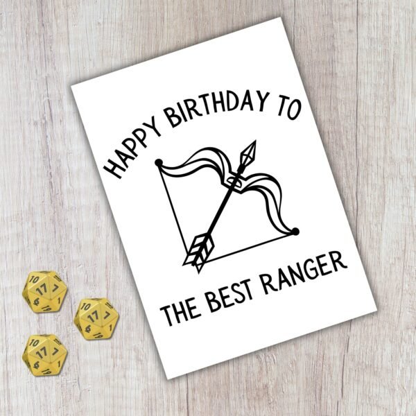 Ranger Birthday Card | D&D & Baldur’s Gate Fantasy Gamer Card