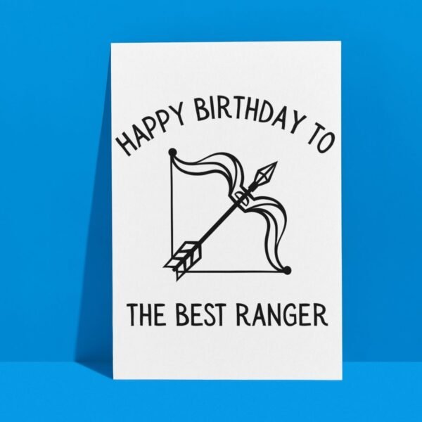Ranger Birthday Card | D&D & Baldur’s Gate Fantasy Gamer Card