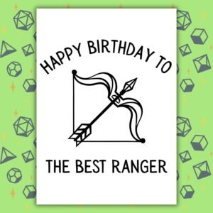 Ranger Birthday Card | D&D & Baldur’s Gate Fantasy Gamer Card