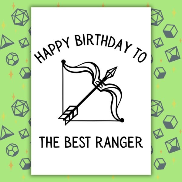Ranger Birthday Card | D&D & Baldur’s Gate Fantasy Gamer Card