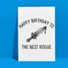 DND Best Rogue Card (2) Rogue Birthday Card | D&D & Baldur’s Gate Fantasy Gamer Card