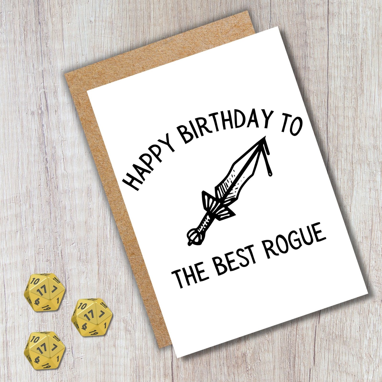 Rogue Birthday Card | D&D & Baldur’s Gate Fantasy Gamer Card - Image 4