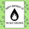 Sorcerer Birthday Card | D&D & Baldur’s Gate Fantasy Gamer Card