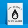 Sorcerer Birthday Card | D&D & Baldur’s Gate Fantasy Gamer Card