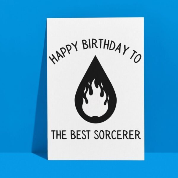 Sorcerer Birthday Card | D&D & Baldur’s Gate Fantasy Gamer Card