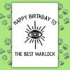 Warlock Birthday Card | D&D & Baldur’s Gate Fantasy Gamer Card