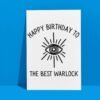 Warlock Birthday Card | D&D & Baldur’s Gate Fantasy Gamer Card