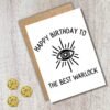 Warlock Birthday Card | D&D & Baldur’s Gate Fantasy Gamer Card