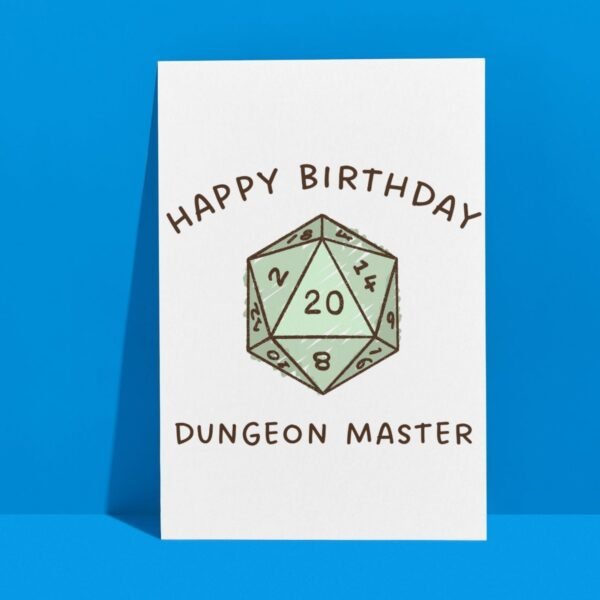 Dungeon Master Birthday Card | D&D & Baldur’s Gate Fantasy Gamer Card