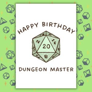 Dungeon Master Birthday Card | D&D & Baldur’s Gate Fantasy Gamer Card