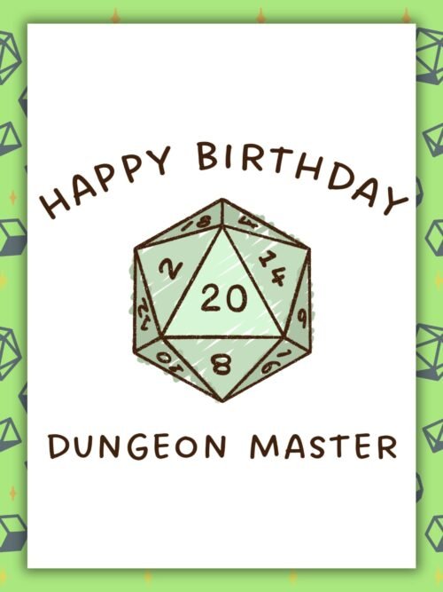 DND Dungeon Master Card Dungeon Master Birthday Card | D&D & Baldurβs Gate Fantasy Gamer Card