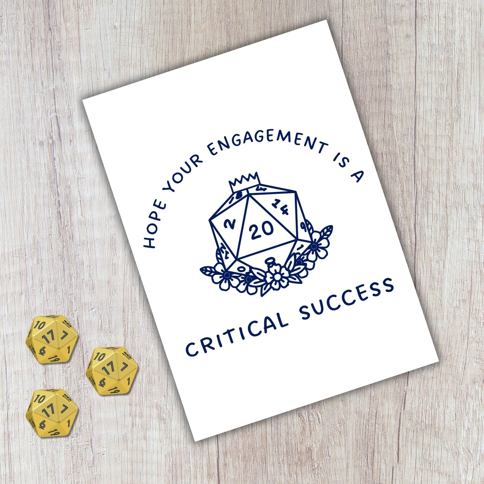 Critical Success Engagement Card | D&D Fantasy Gamer Card - Image 2