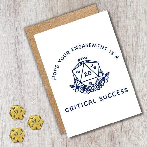 Critical Success Engagement Card | D&D Fantasy Gamer Card