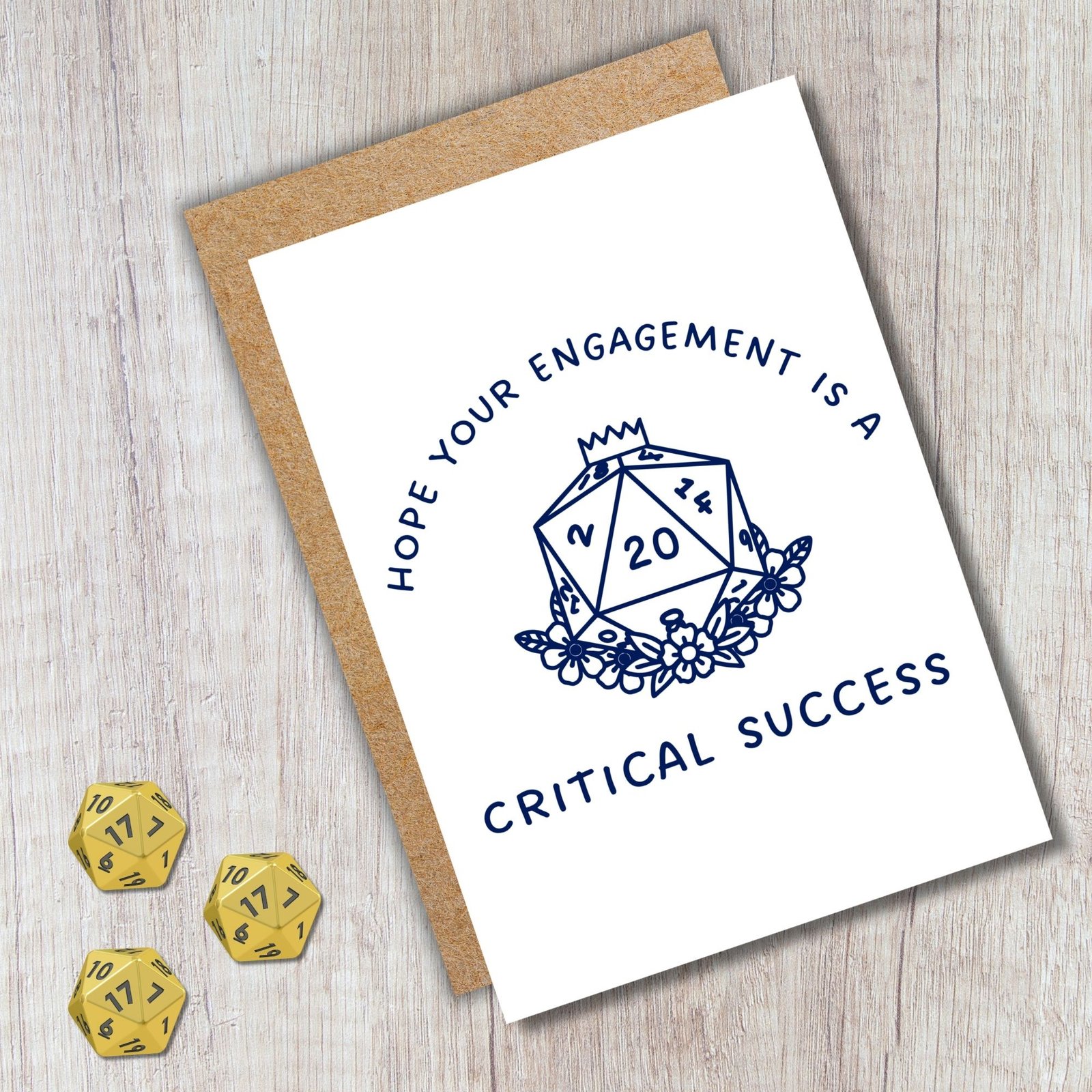 Critical Success Engagement Card | D&D Fantasy Gamer Card - Image 4