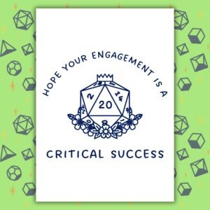 Critical Success Engagement Card | D&D Fantasy Gamer Card